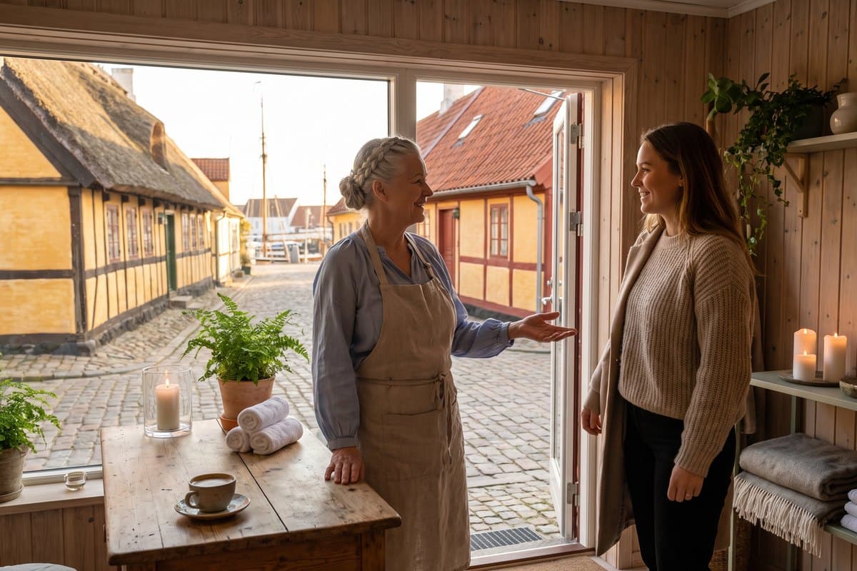 Håndklæde, lys og tulipaner i en spa
